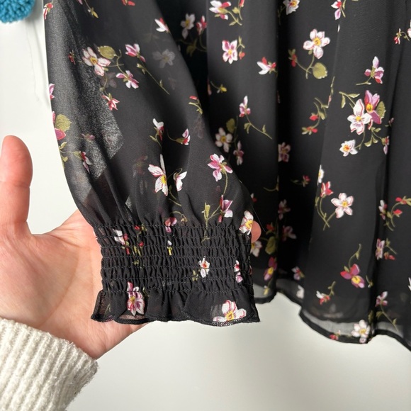 Madewell Backyard Blooms Smocked Mock Neck Top - Picture 3 of 10